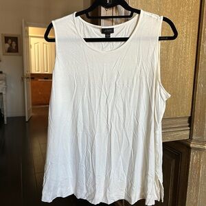 J JILL Wearever Collection White Classic Tank Top Size XL Rayon/Lycra